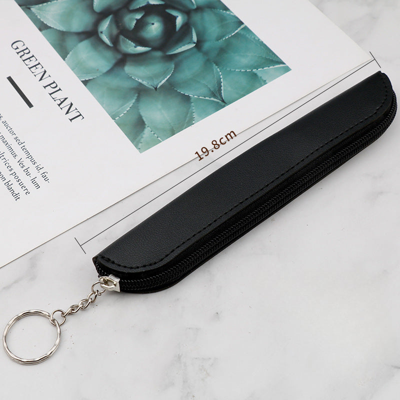 Wholesale Simple Zipper Pu Pen Case